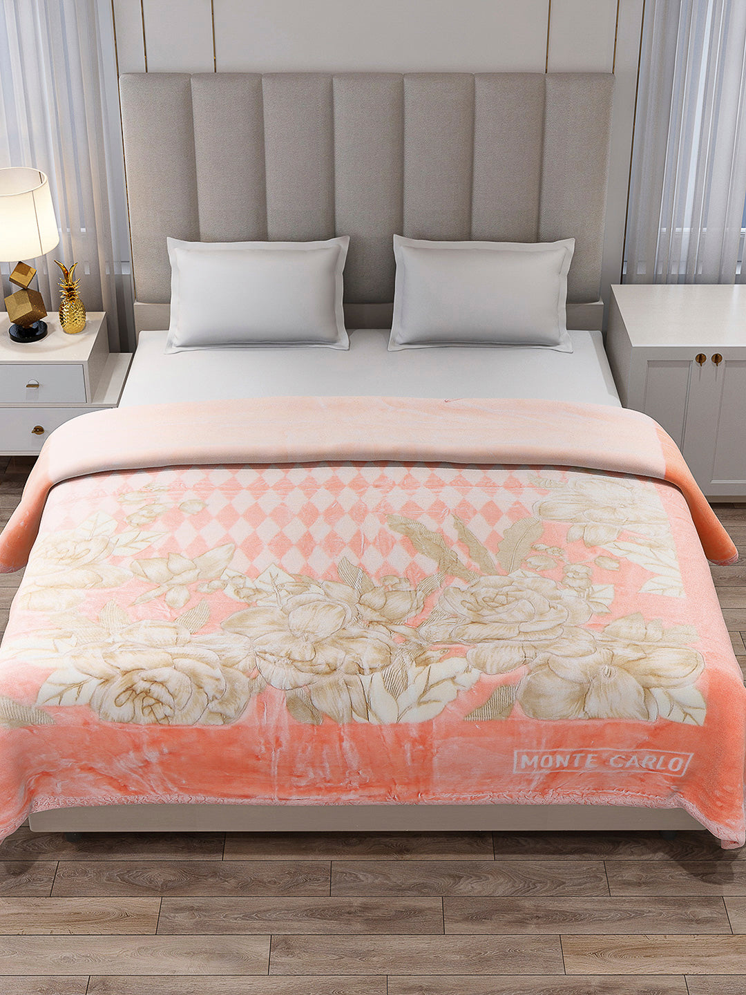 Printed Double Bed Reversible Blanket 2 Ply, 850 GSM, 4.5 kg (Uphar)