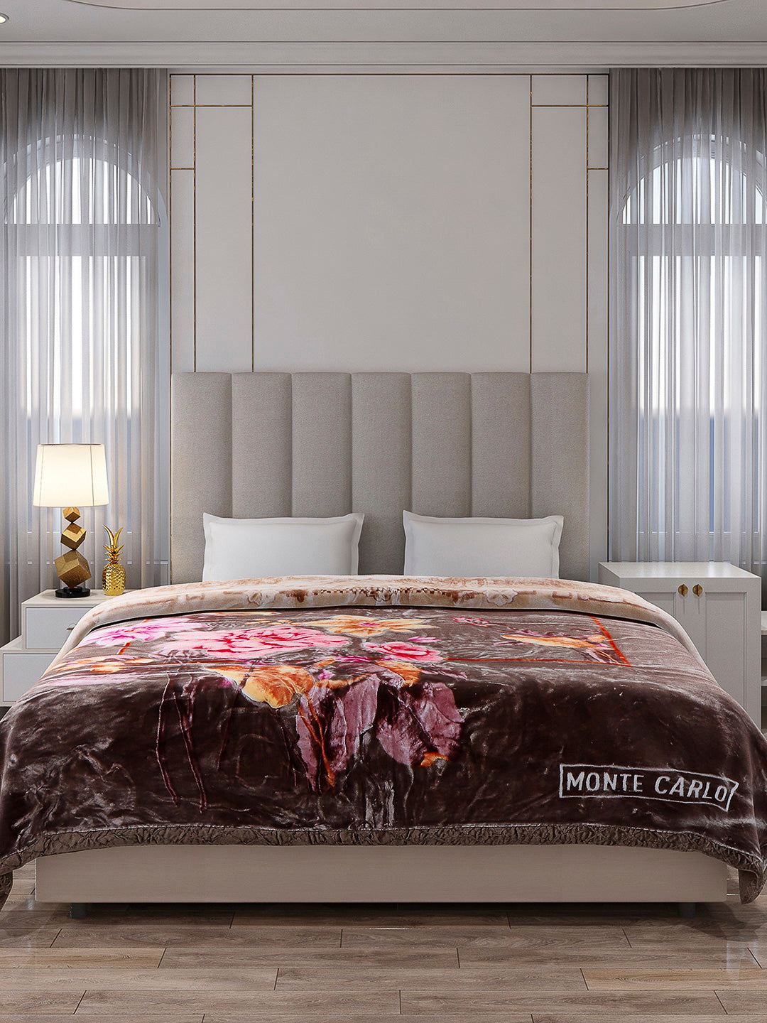 Printed Double Bed Reversible Blanket 2 Ply, 850 GSM, 4.5 kg (Uphar)