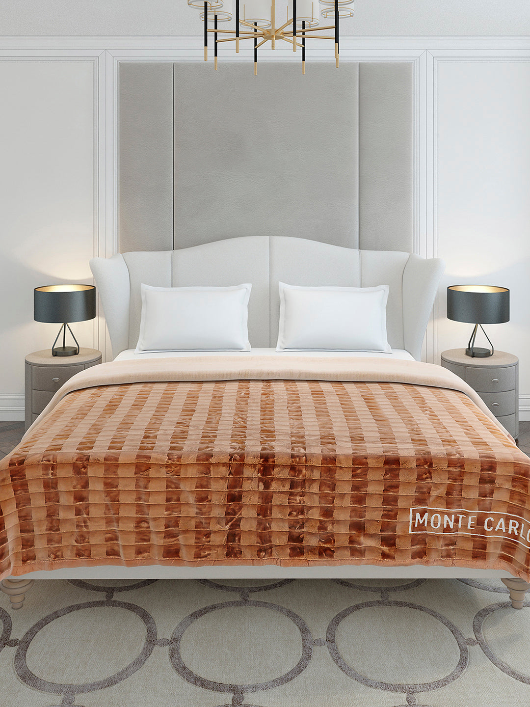 Printed Double Bed 2 Ply, 720 GSM Blanket for Heavy Winter - (Vibe Tribe)