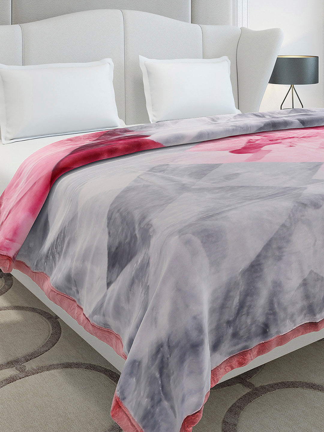 Printed Double Bed 2 Ply, 909 GSM Embossed Blanket for Heavy Winter - (Vista Plus)