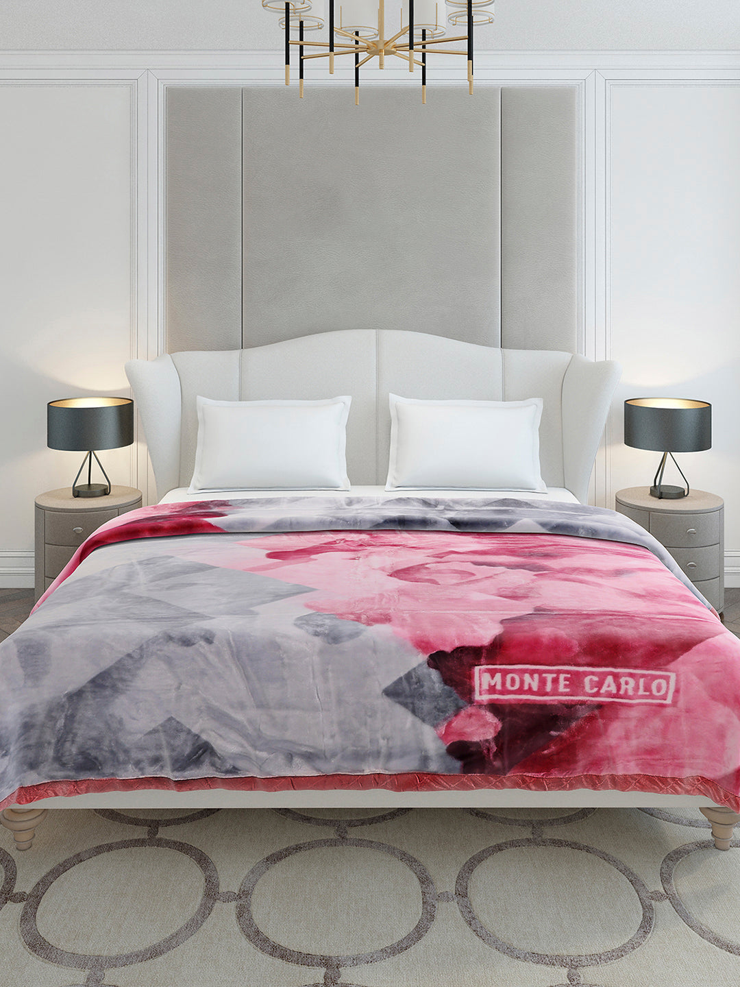Printed Double Bed 2 Ply, 909 GSM Embossed Blanket for Heavy Winter - (Vista Plus)