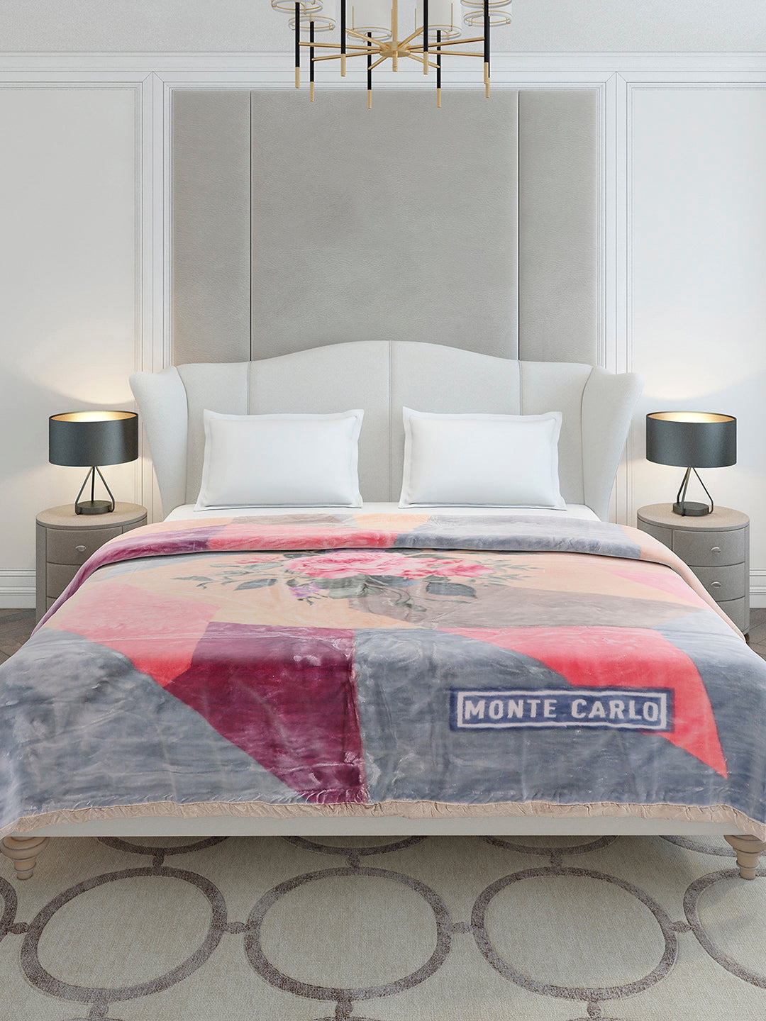 Printed Double Bed 2 Ply, 909 GSM Embossed Blanket for Heavy Winter - (Vista Plus)