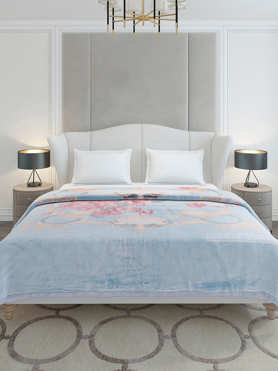 Printed Double Bed 3 Ply, 909 GSM Blanket for Heavy Winter - (Wild Side)