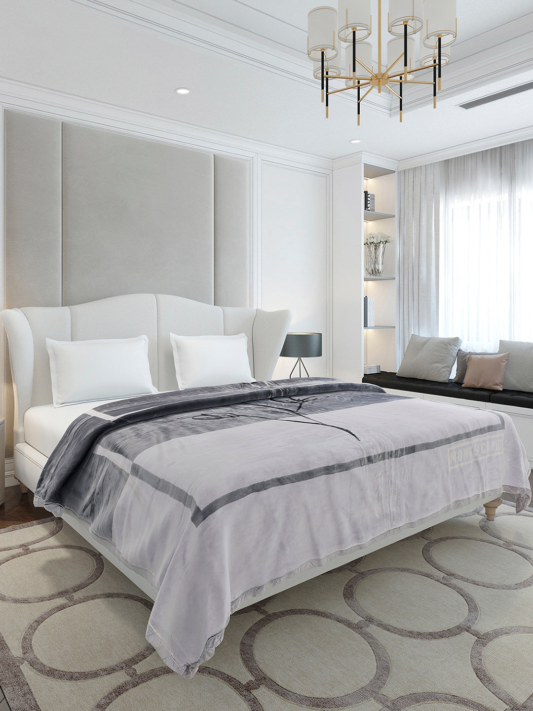 Printed Double Bed 3 Ply, 909 GSM Blanket for Heavy Winter - (Wild Side)