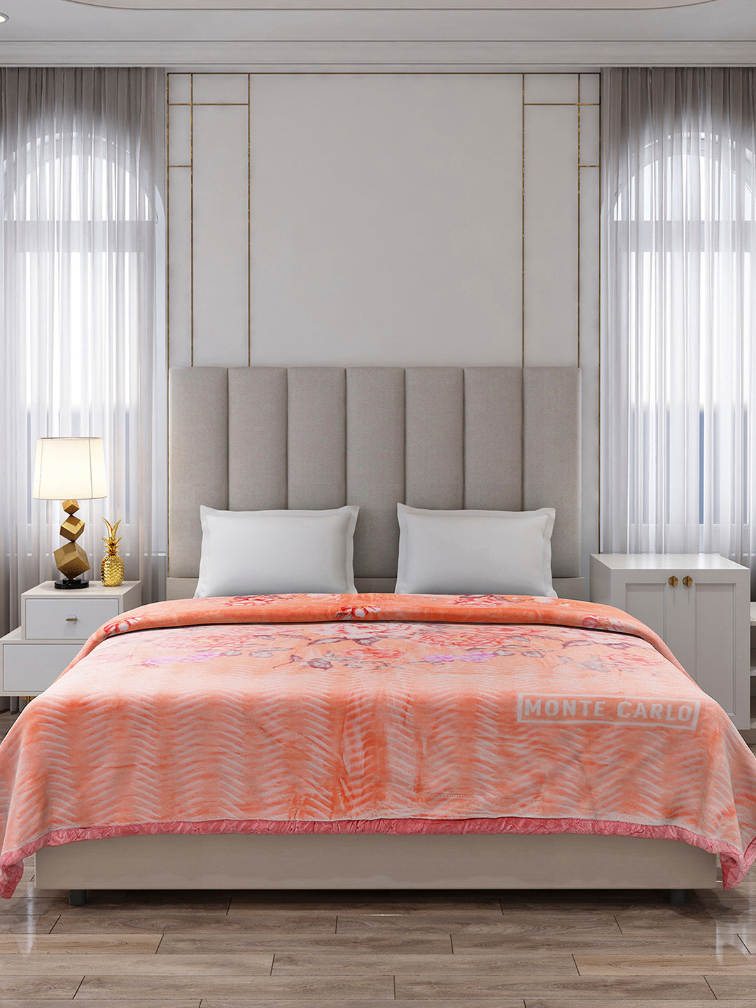 Printed Double Bed 3 Ply, 909 GSM Blanket for Heavy Winter - (Wild Side)
