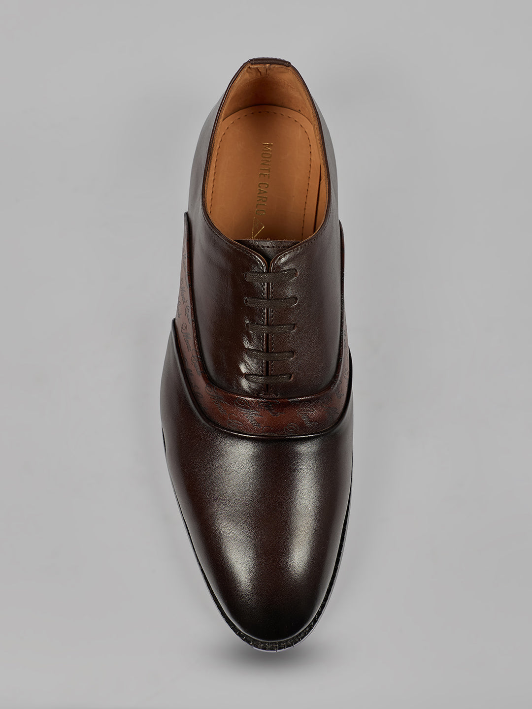 Monte Carlo Men's Genuine Leather Formal Oxford Lace-Up Light Weight Anti Skid Sole Shoes for Office, Business & Wedding