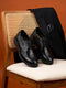 Monte Carlo Black Lace Up Genuine Leather Brogues for Men