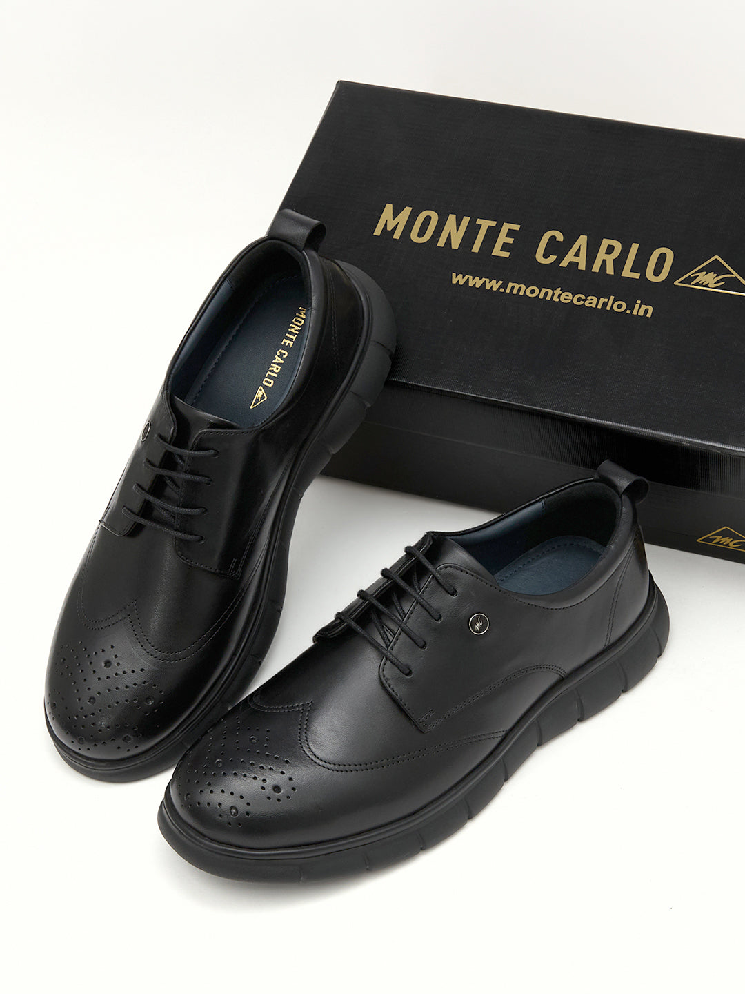 Monte Carlo Men's Brogue Lace-Up Smart Casual Shoes