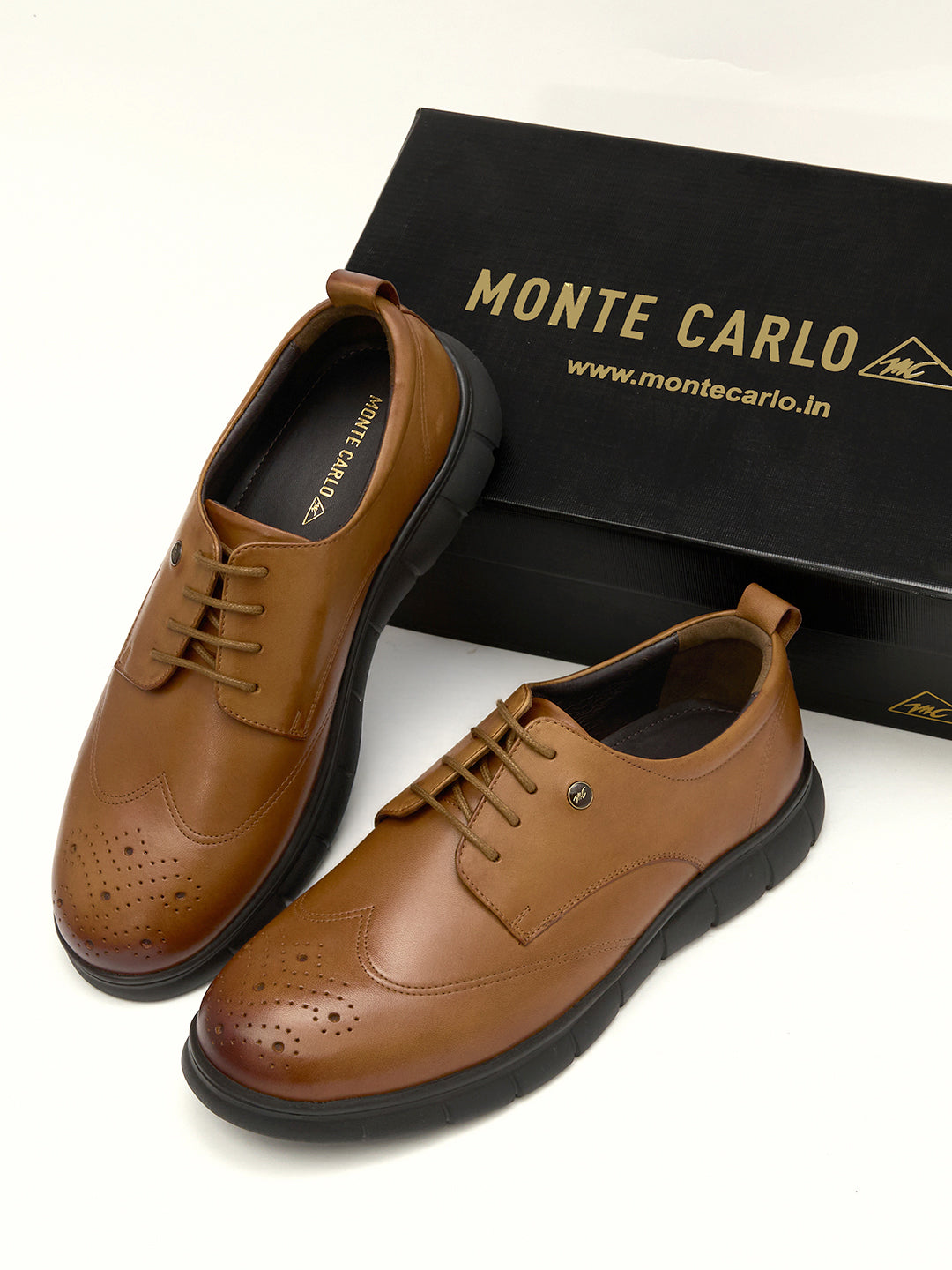 Monte Carlo Men's Brogue Lace-Up Smart Casual Shoes