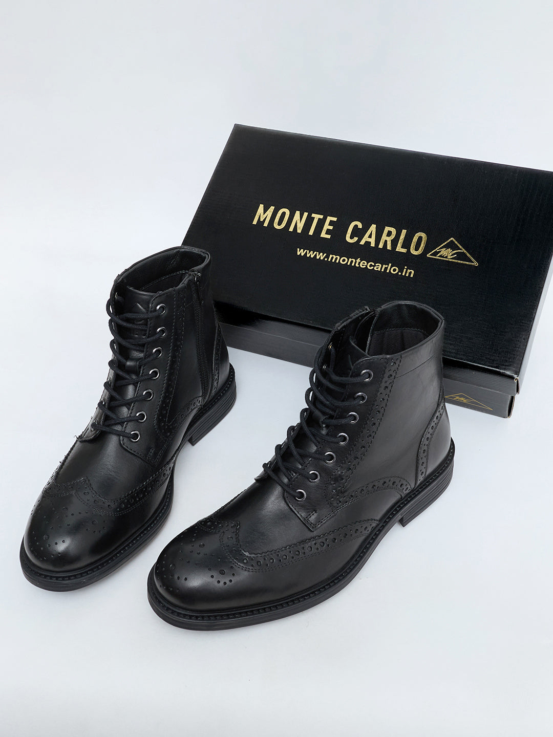 Monte Carlo Men Leather Brogue Boots