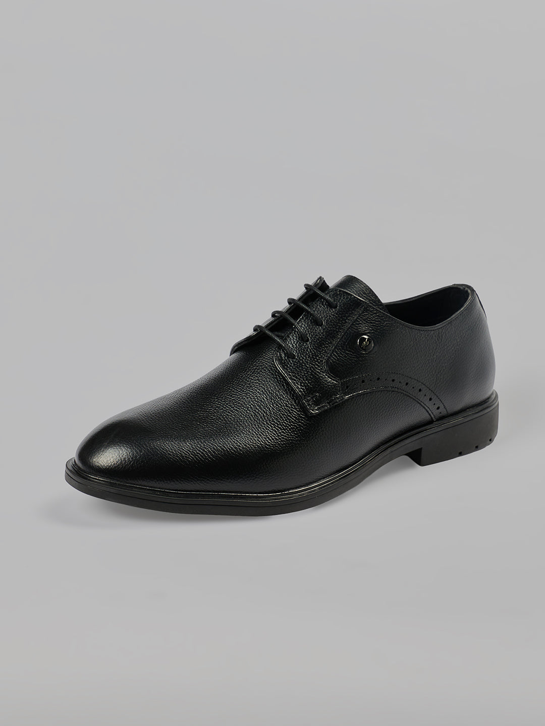 Monte Carlo Men's Premium Textured Classic Derby Formal Shoe Open-Lacing