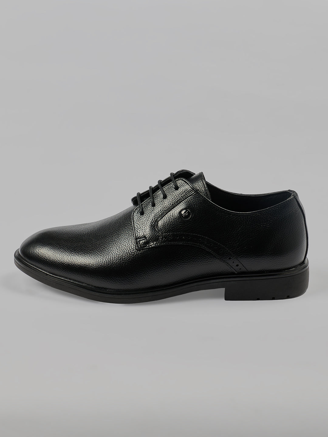 Monte Carlo Men's Premium Textured Classic Derby Formal Shoe Open-Lacing
