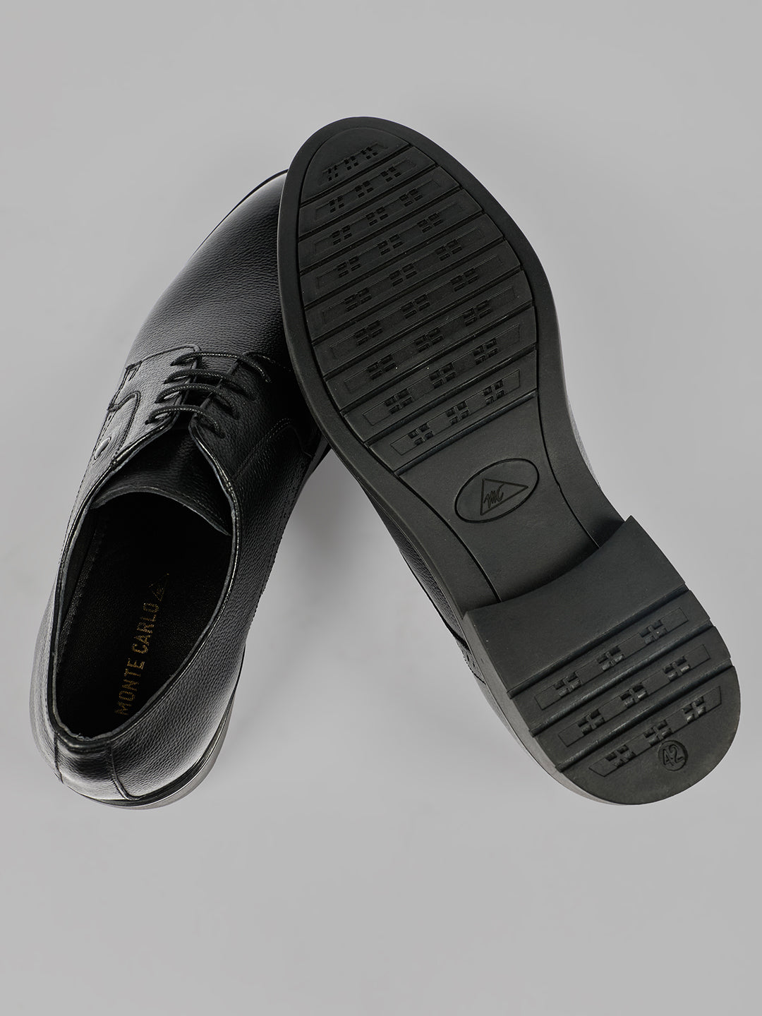 Monte Carlo Men's Premium Textured Classic Derby Formal Shoe Open-Lacing