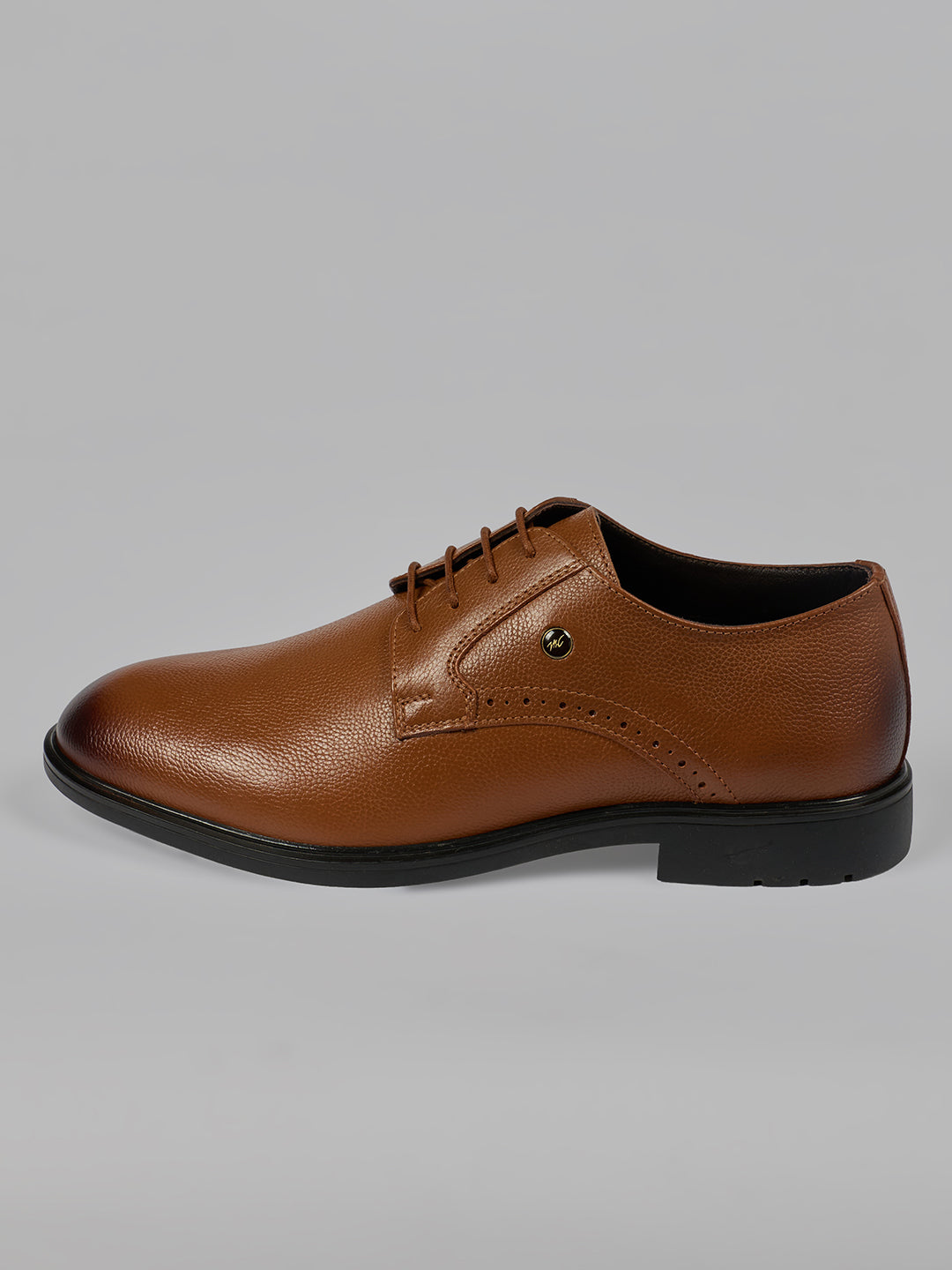 Monte Carlo Men's Premium Textured Classic Derby Formal Shoe Open-Lacing