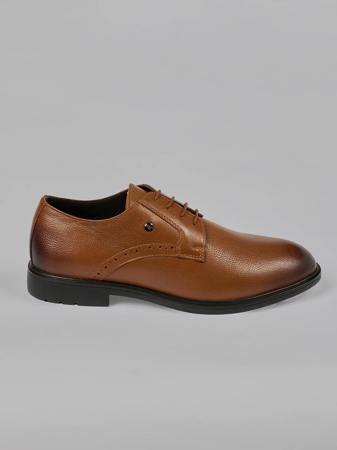 Monte Carlo Men's Premium Textured Classic Derby Formal Shoe Open-Lacing