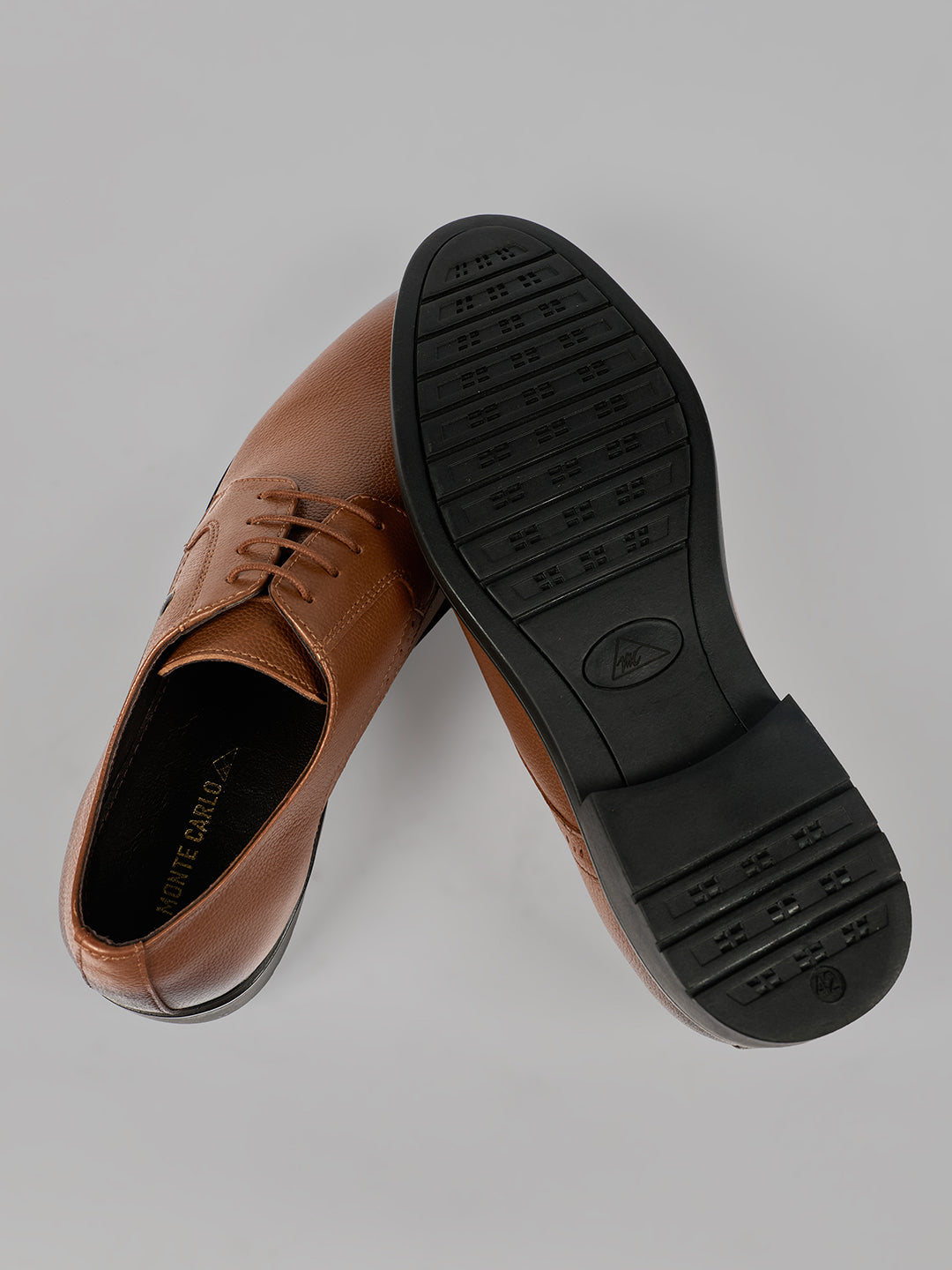 Monte Carlo Men's Premium Textured Classic Derby Formal Shoe Open-Lacing