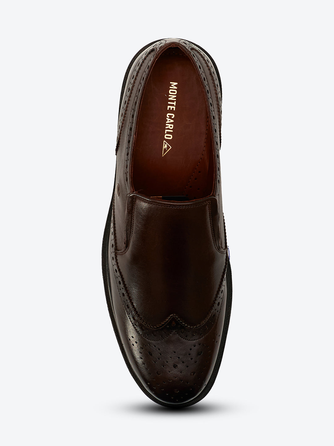 Monte Carlo Wingtip Brogue Slip-On Formal Shoes for Men