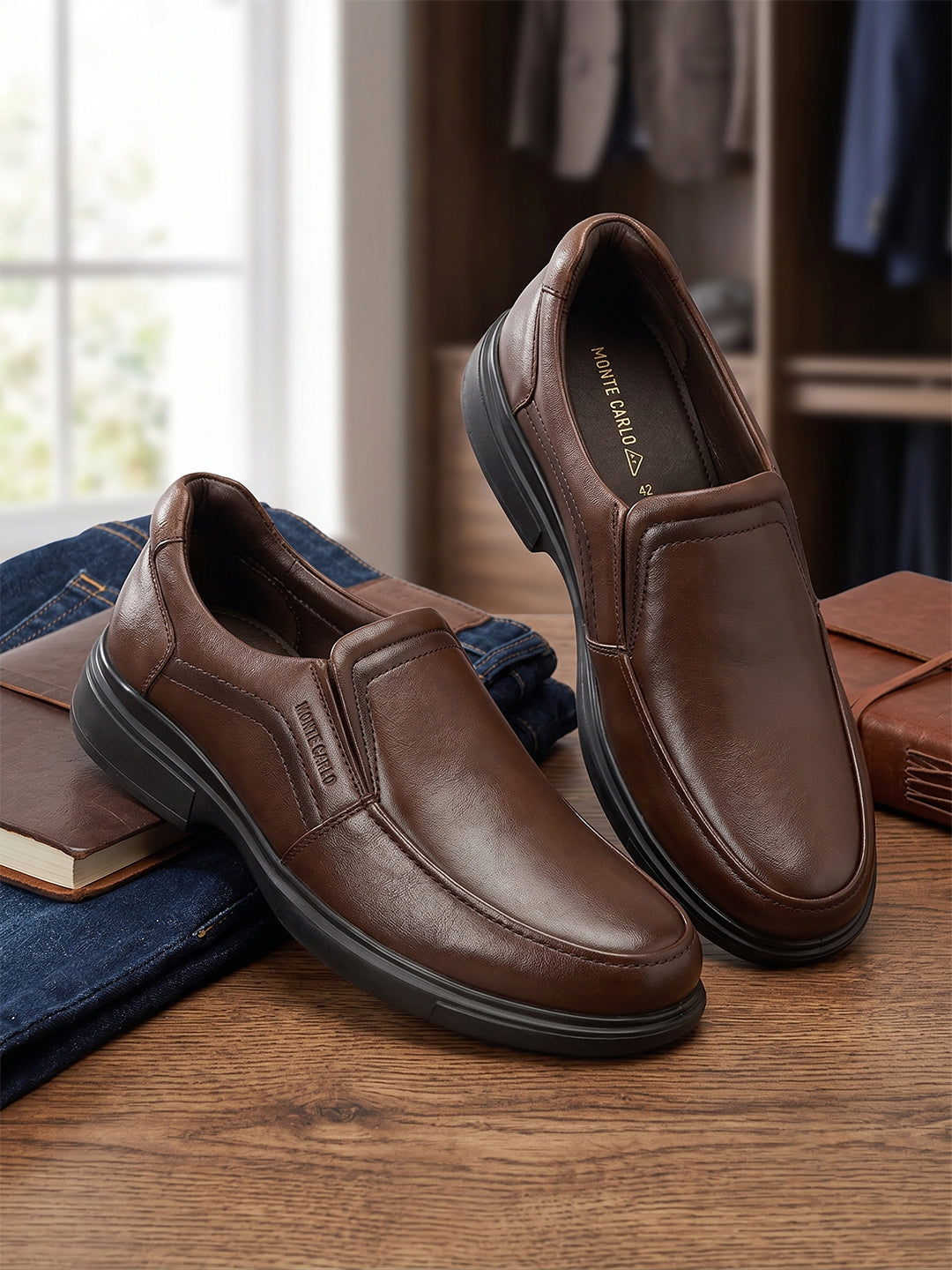 Monte Carlo Men Leather Slip On