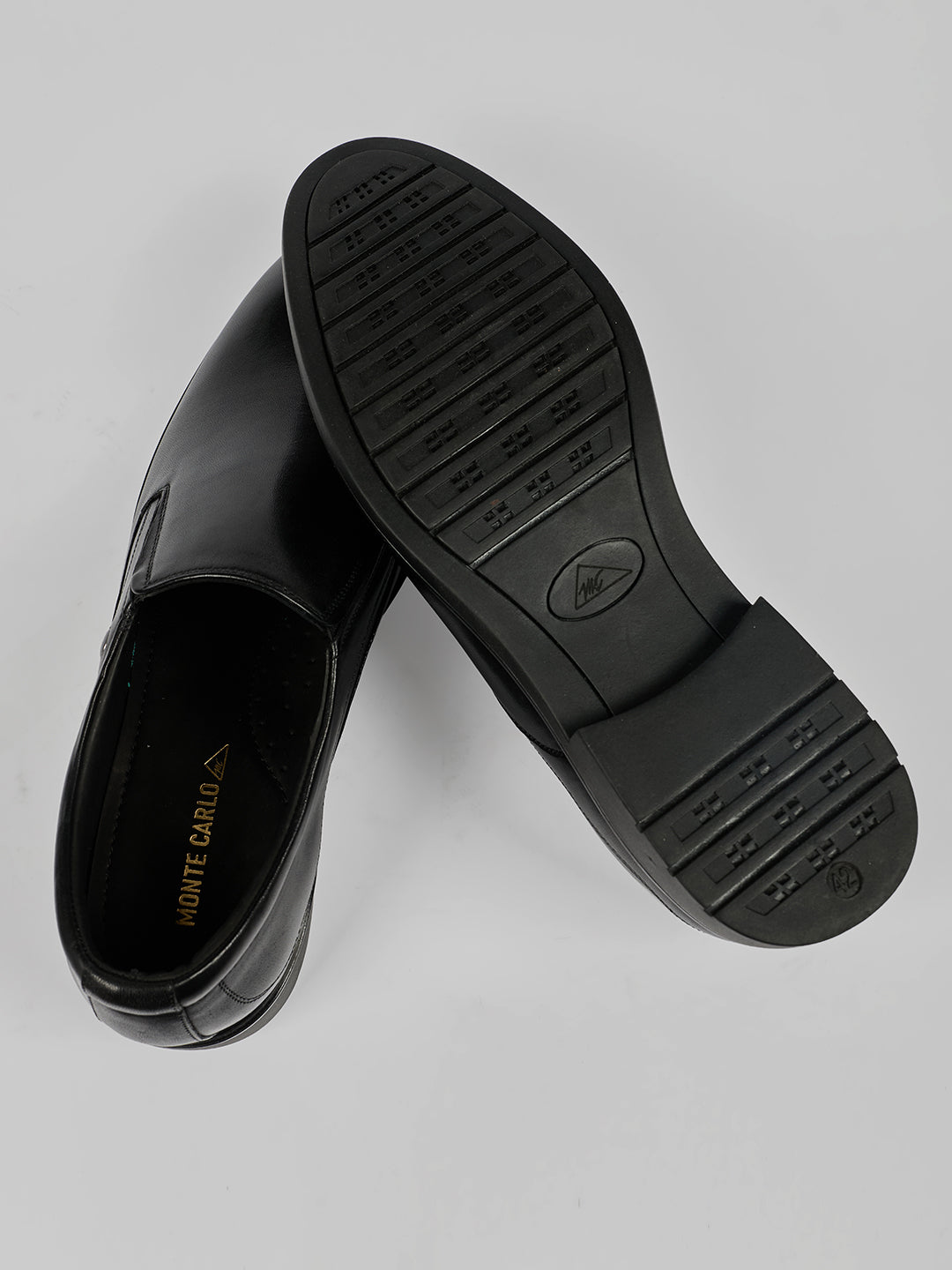 Monte Carlo Men's Genuine Leather Formal Effortless Slip-On Shoes All-Day Comfortable Business Dress with Cushioned Insole