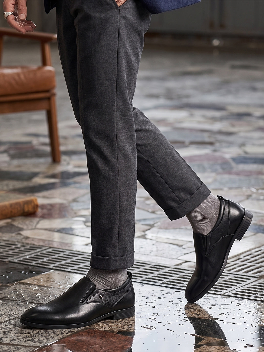 Monte Carlo Men's Leather Formal Slip-On Shoes for Office, Business Meetings and Party Wear