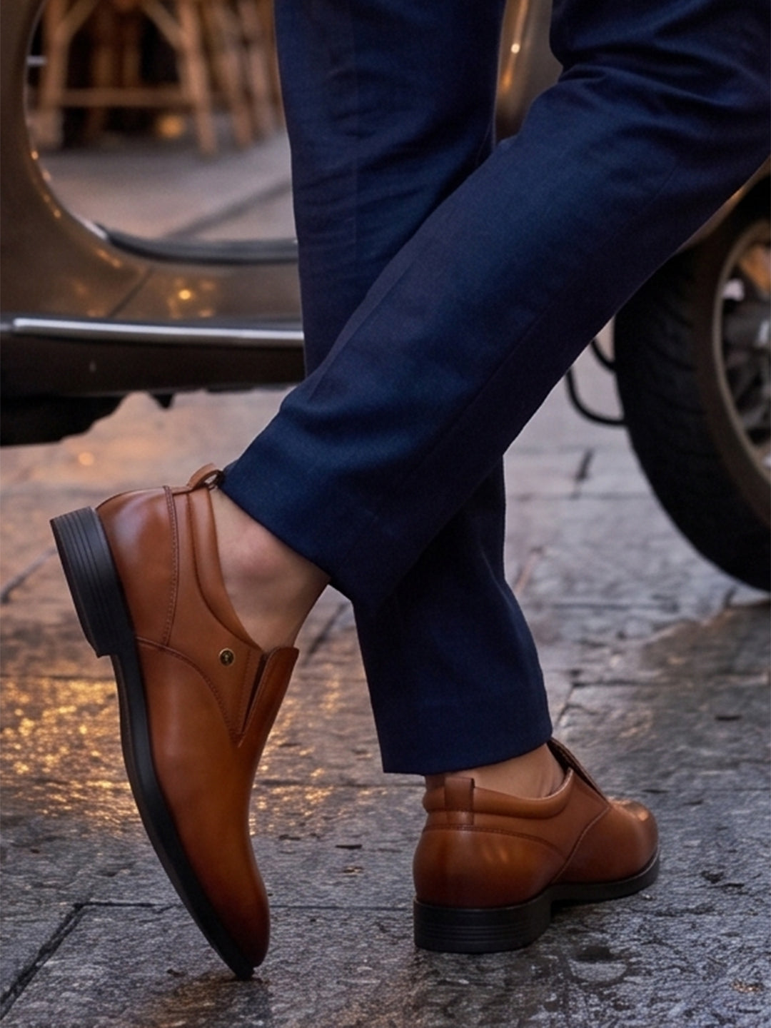Monte Carlo Men's Leather Formal Slip-On Shoes for Office, Business Meetings and Party Wear