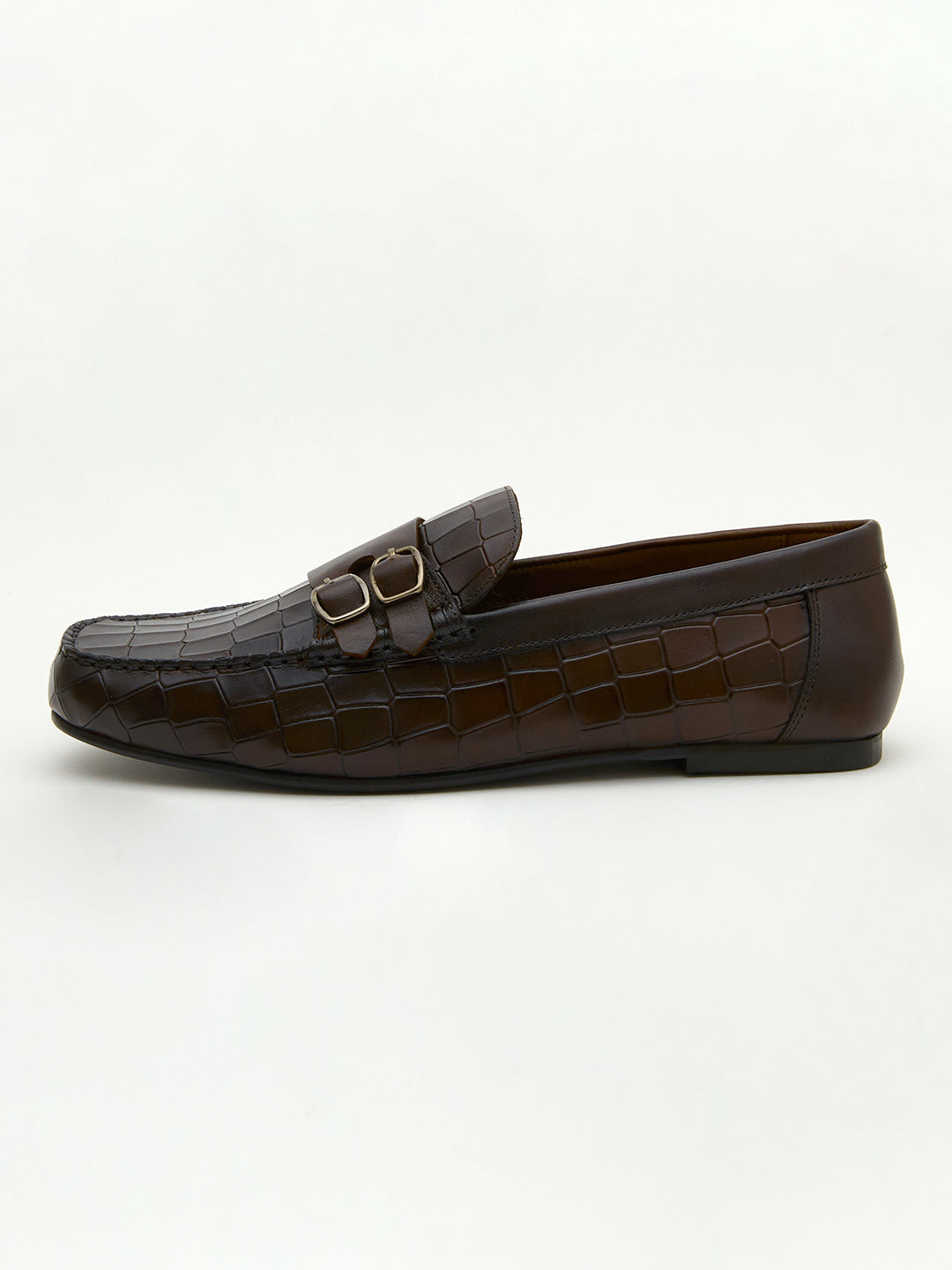 Monte Carlo Men's Textured Finish Buckle Shoes