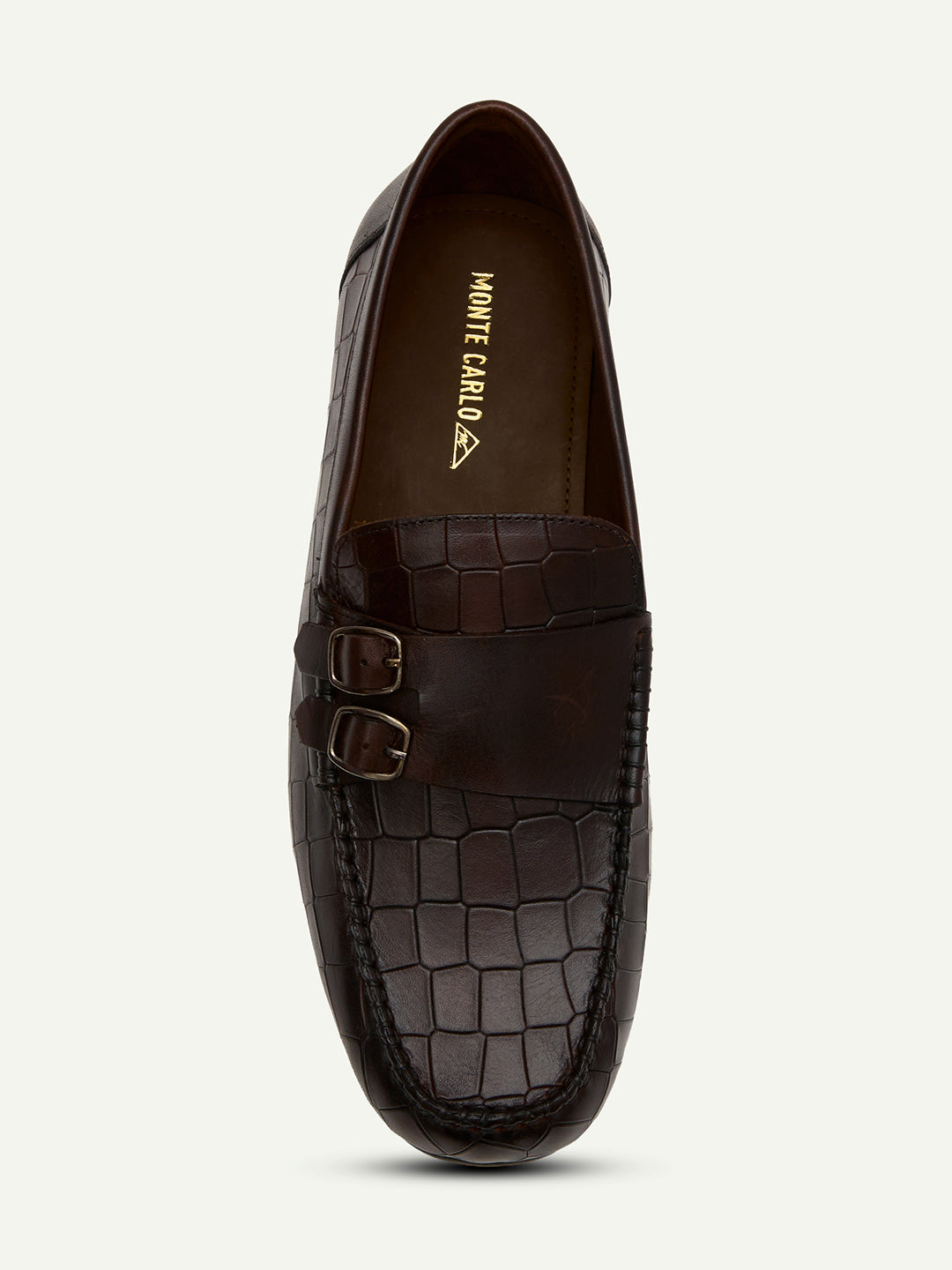 Monte Carlo Men's Textured Finish Buckle Shoes