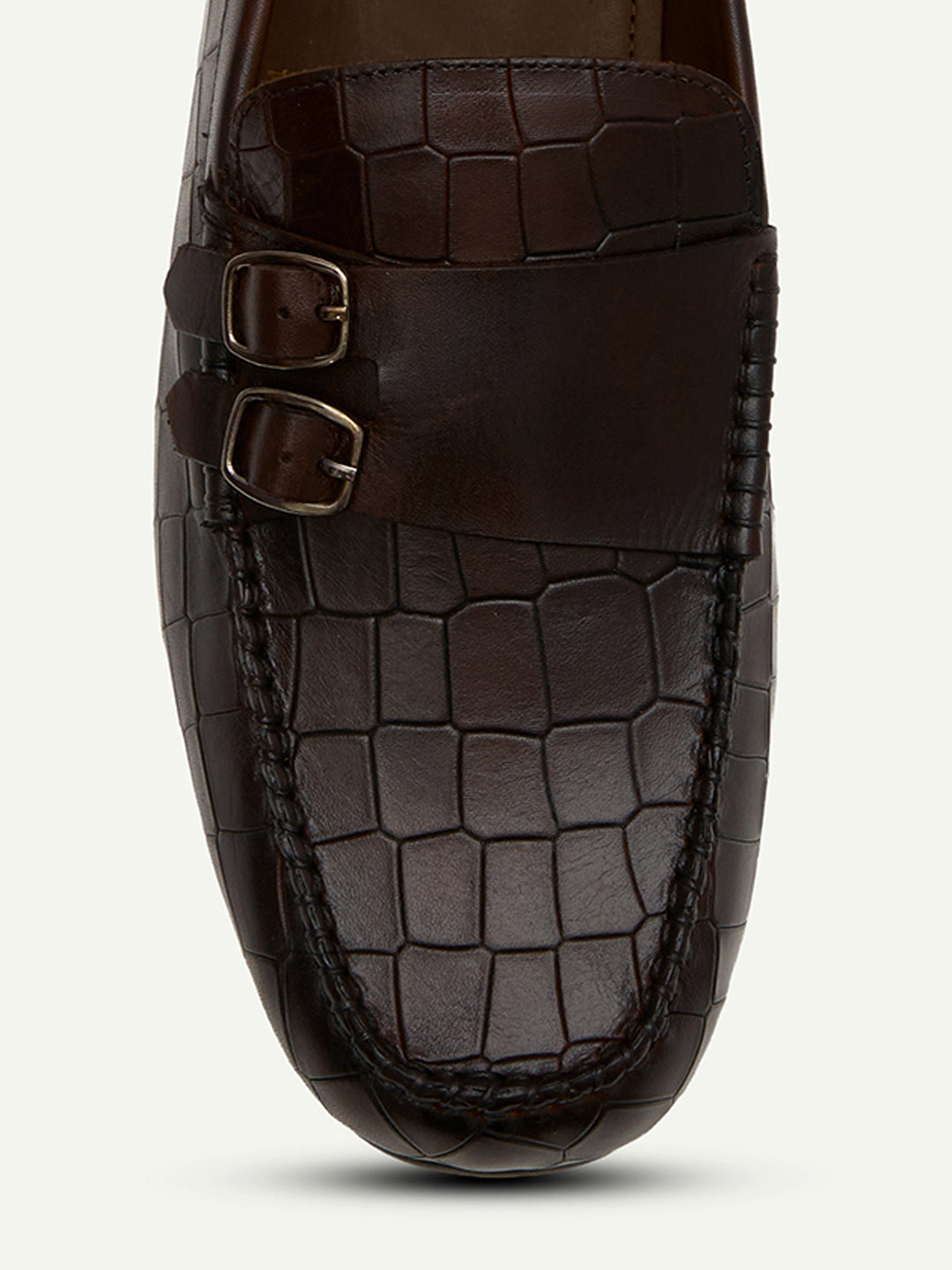 Monte Carlo Men's Textured Finish Buckle Shoes