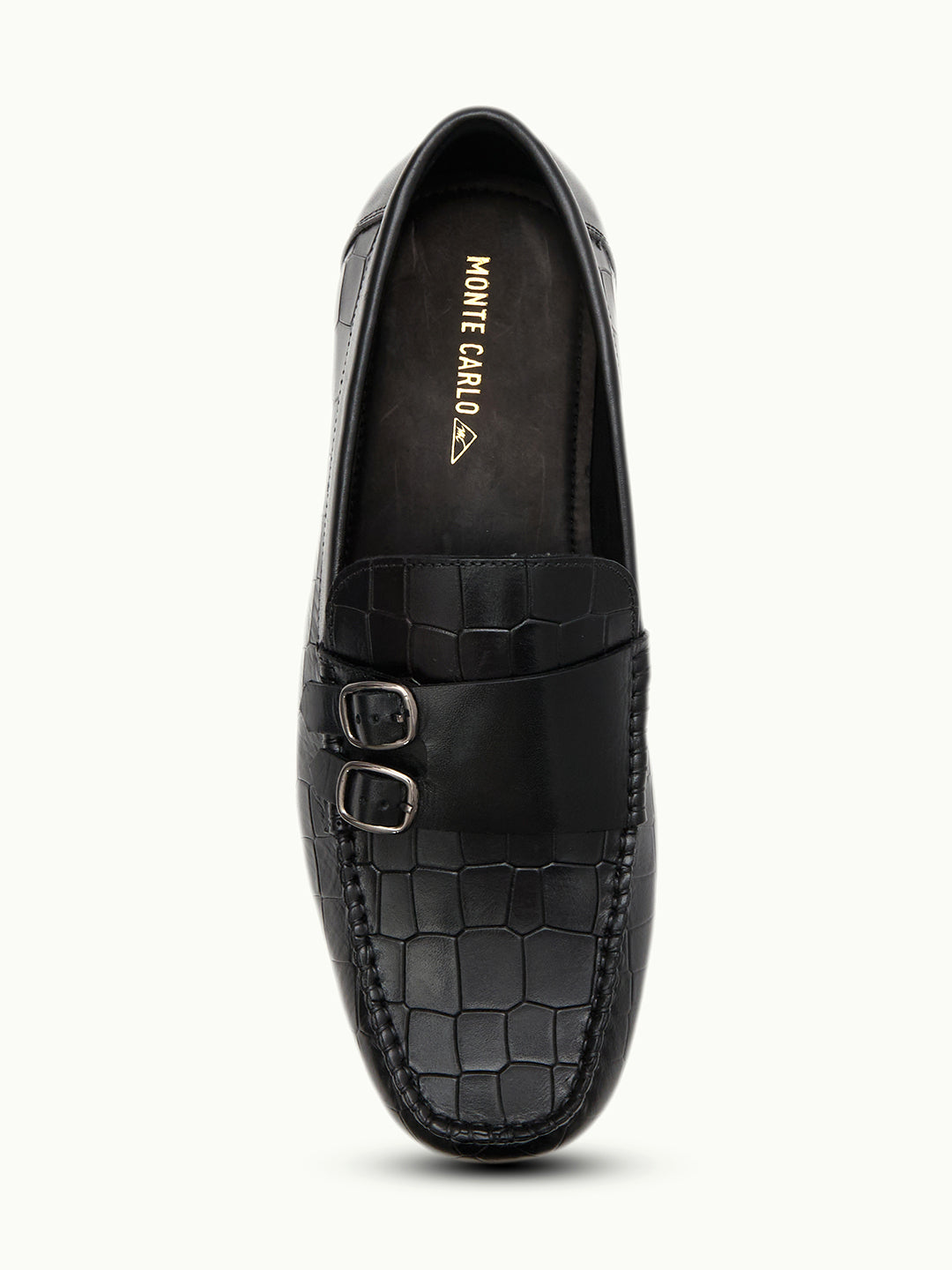 Monte Carlo Men's Textured Finish Buckle Shoes