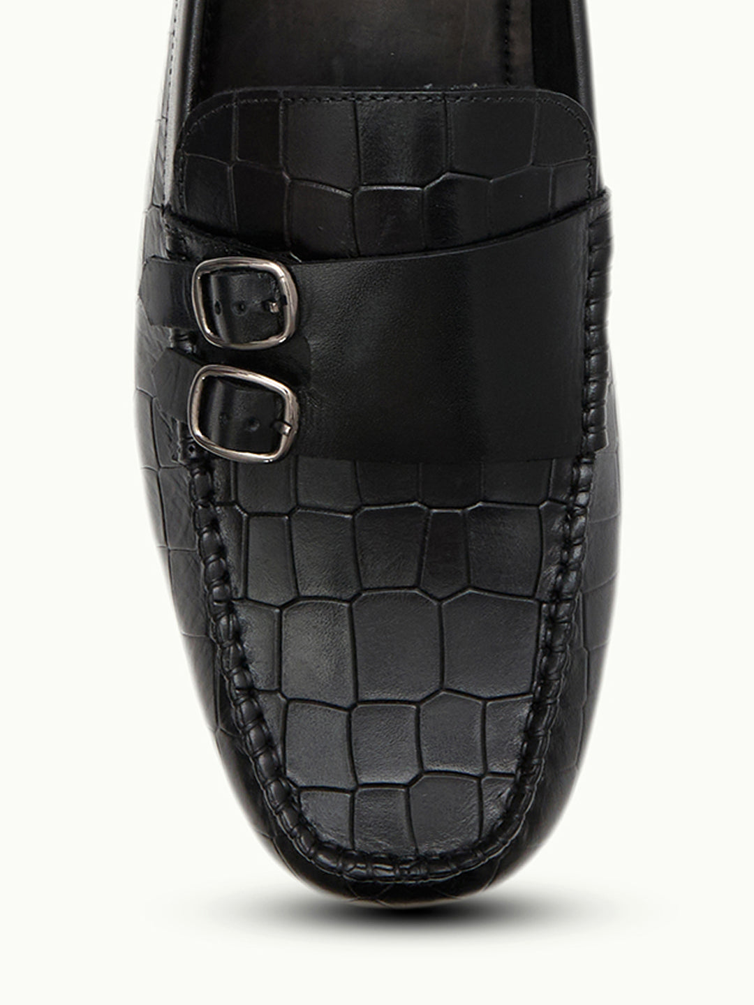 Monte Carlo Men's Textured Finish Buckle Shoes
