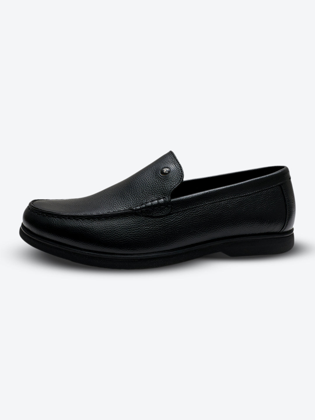 Monte Carlo Black Slip on Genuine Leather Loafers for Men