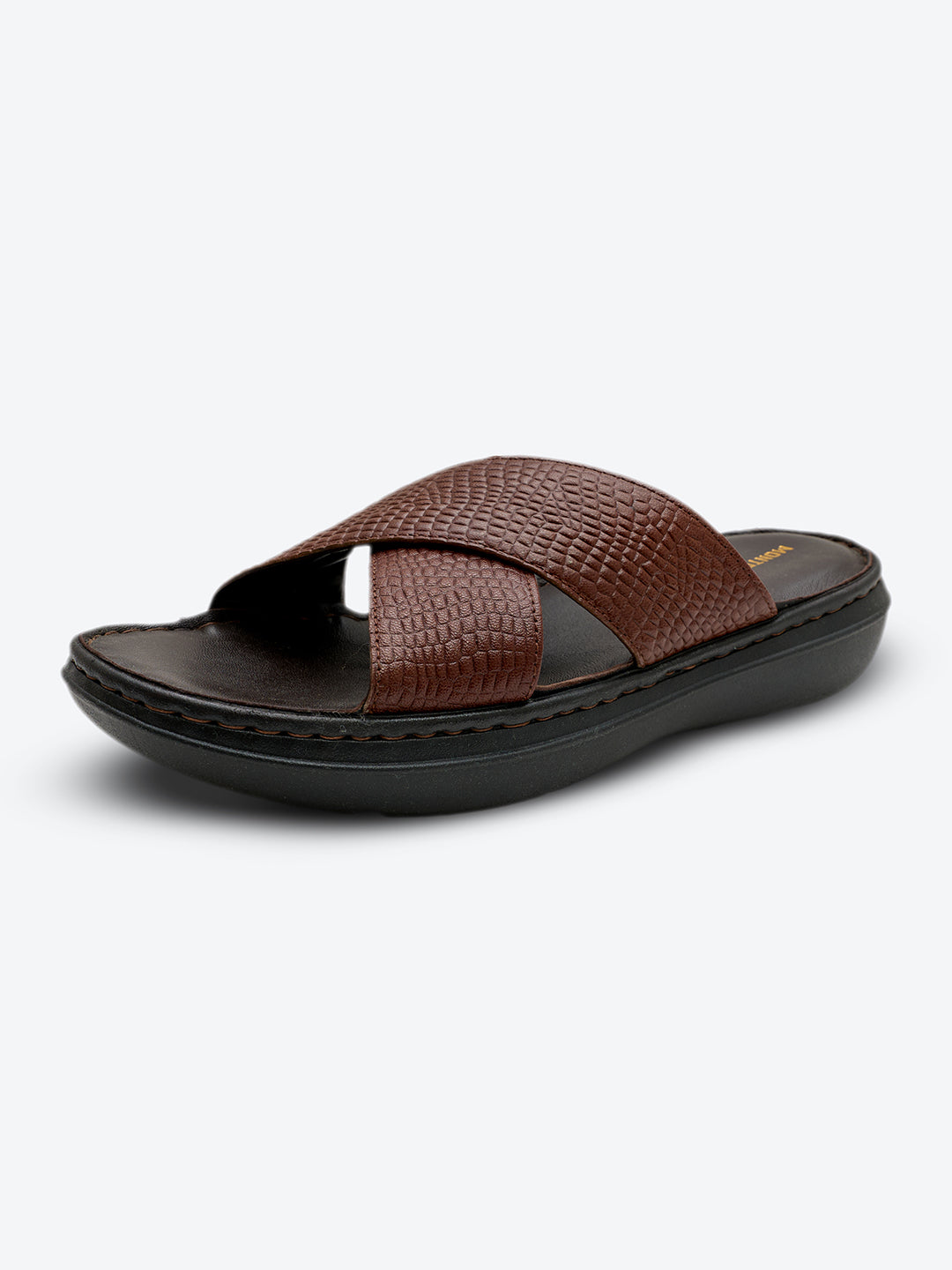Monte Carlo Tan Slip on Genuine Leather Comfort Sandals for Men