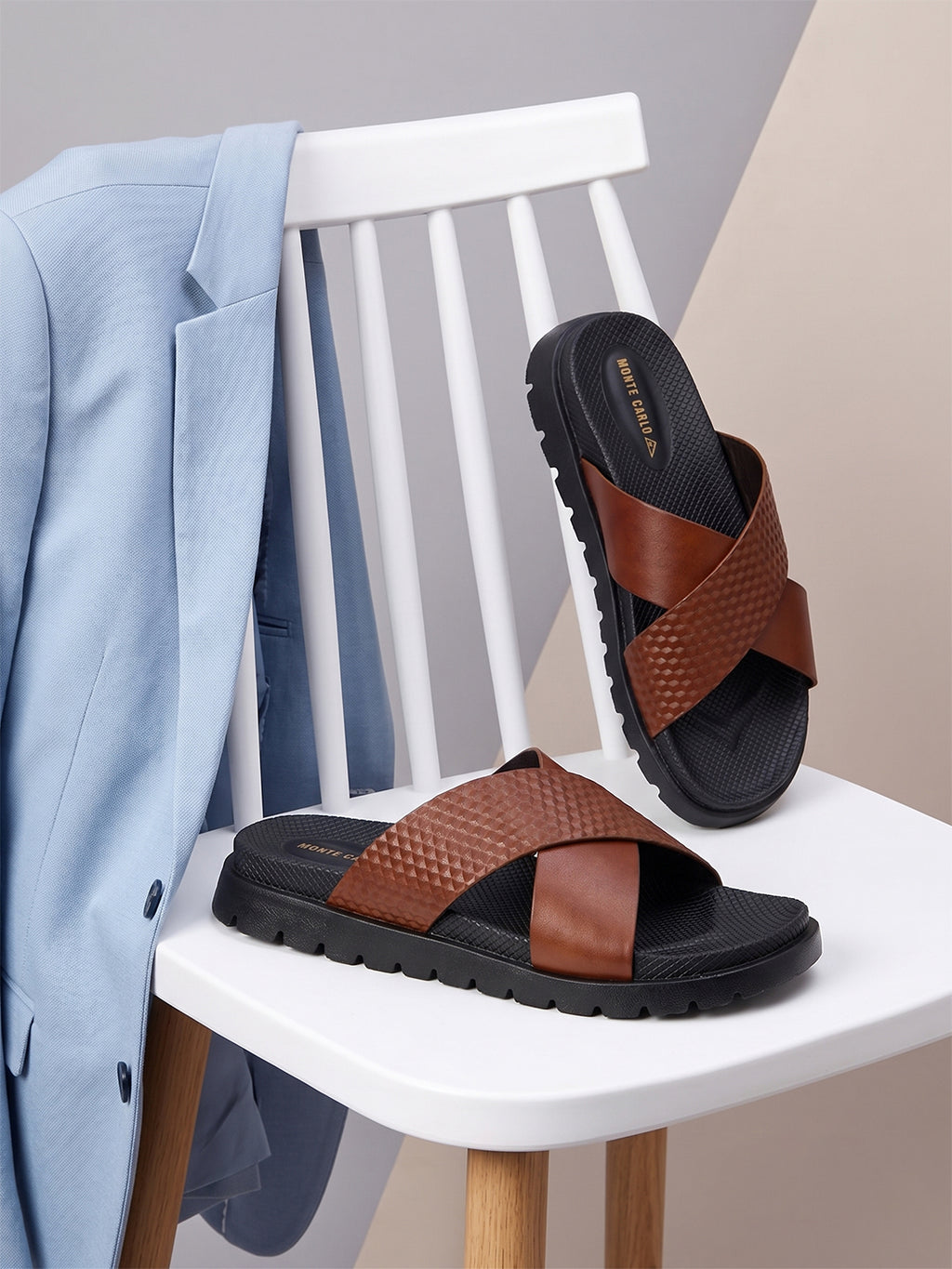 Monte Carlo Men's Cross Strap Sandals