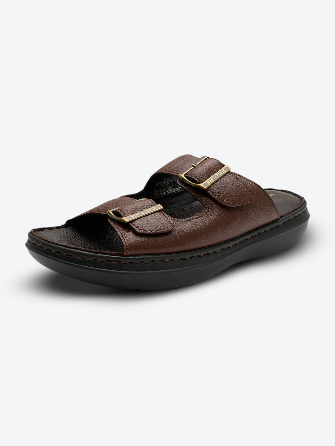 Monte Carlo Tan Slip on Genuine Leather Comfort Sandals for Men