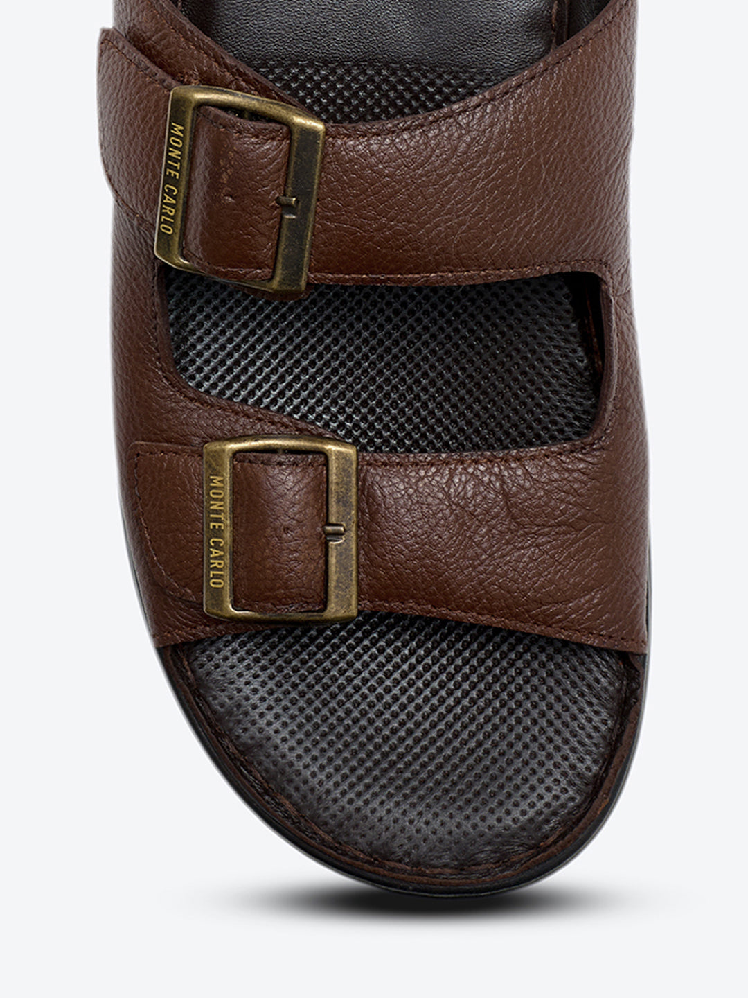 Monte Carlo Tan Slip on Genuine Leather Comfort Sandals for Men