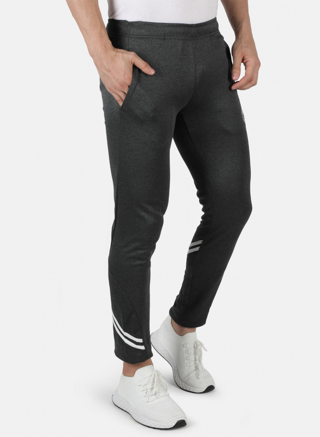 Rock.it Men Grey Self Design Lower