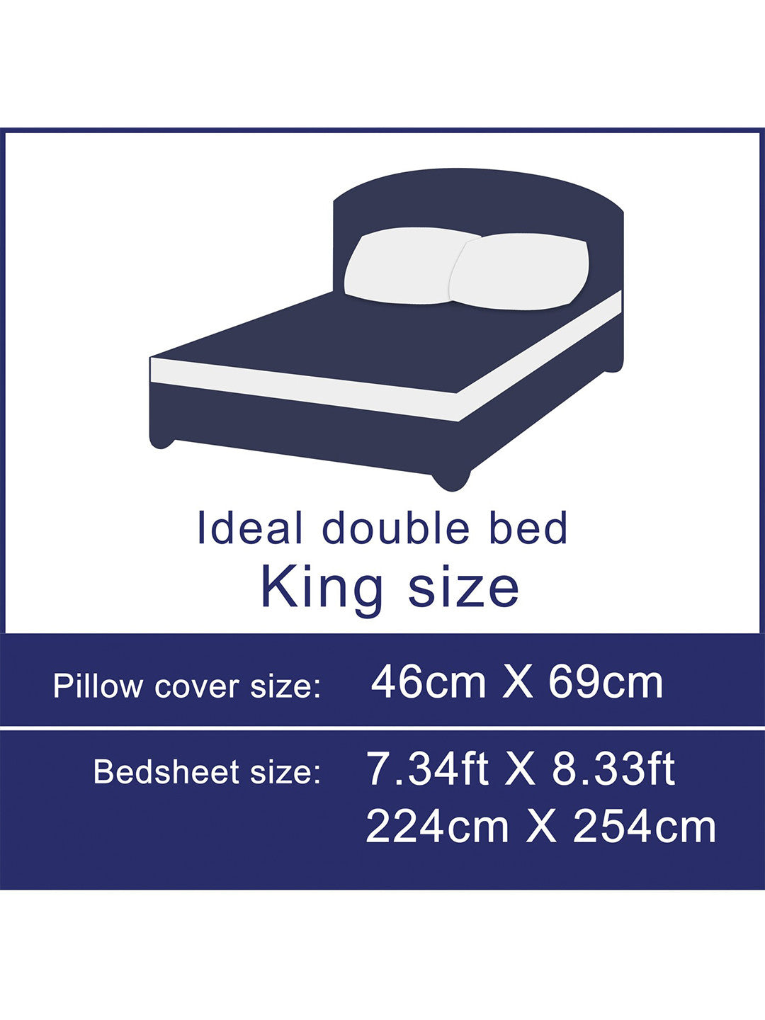 120 GSM Microfibre Double Bedsheet with 2 Pillow Covers