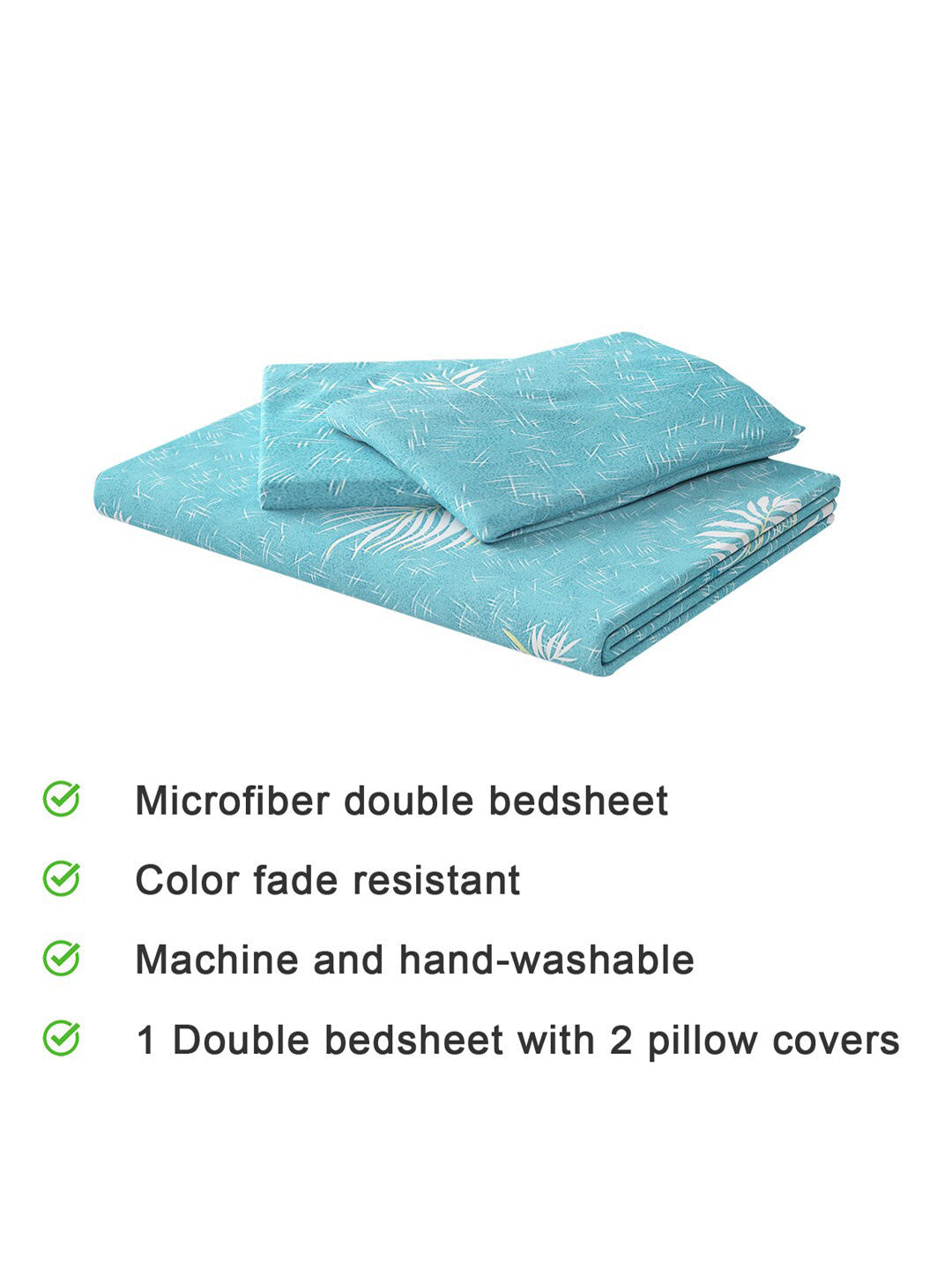 120 GSM Polyester Queen Bed 1 Bedsheet with 2 Pillow Covers (Dazzle)