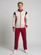 Men Red Solid Collar Full Sleeve Winter Tracksuit