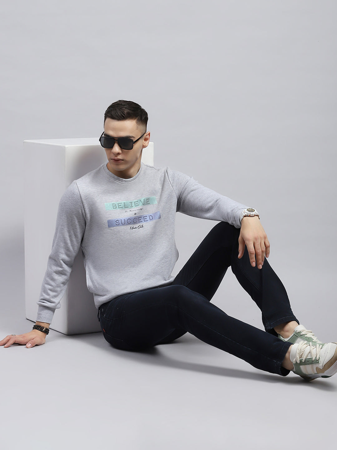 MANOF SLIT NECK SWEAT グレー（SLIT NECK SWEAT（スウェット）｜MANOF