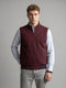 Men Navy Blue Solid Stand Collar Sleeveless Reversible Jacket