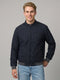 Men Navy Blue Solid Collar Full Sleeve Reversible Jacket