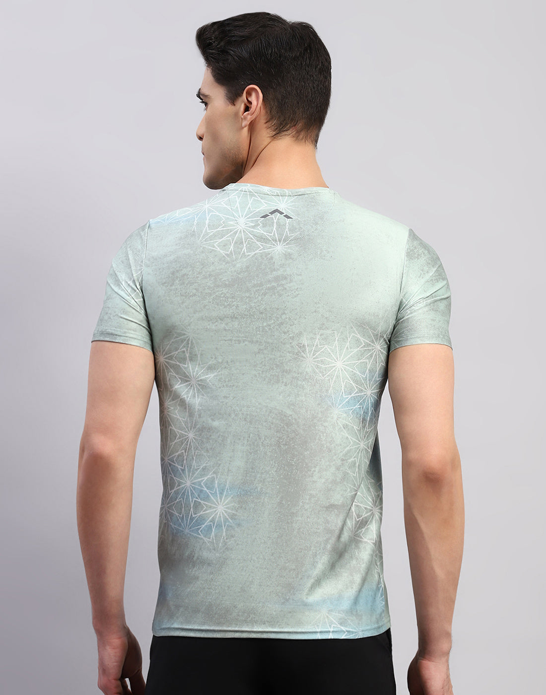 Rock.it Men Green Printed Round Neck Half Sleeve T-Shirt