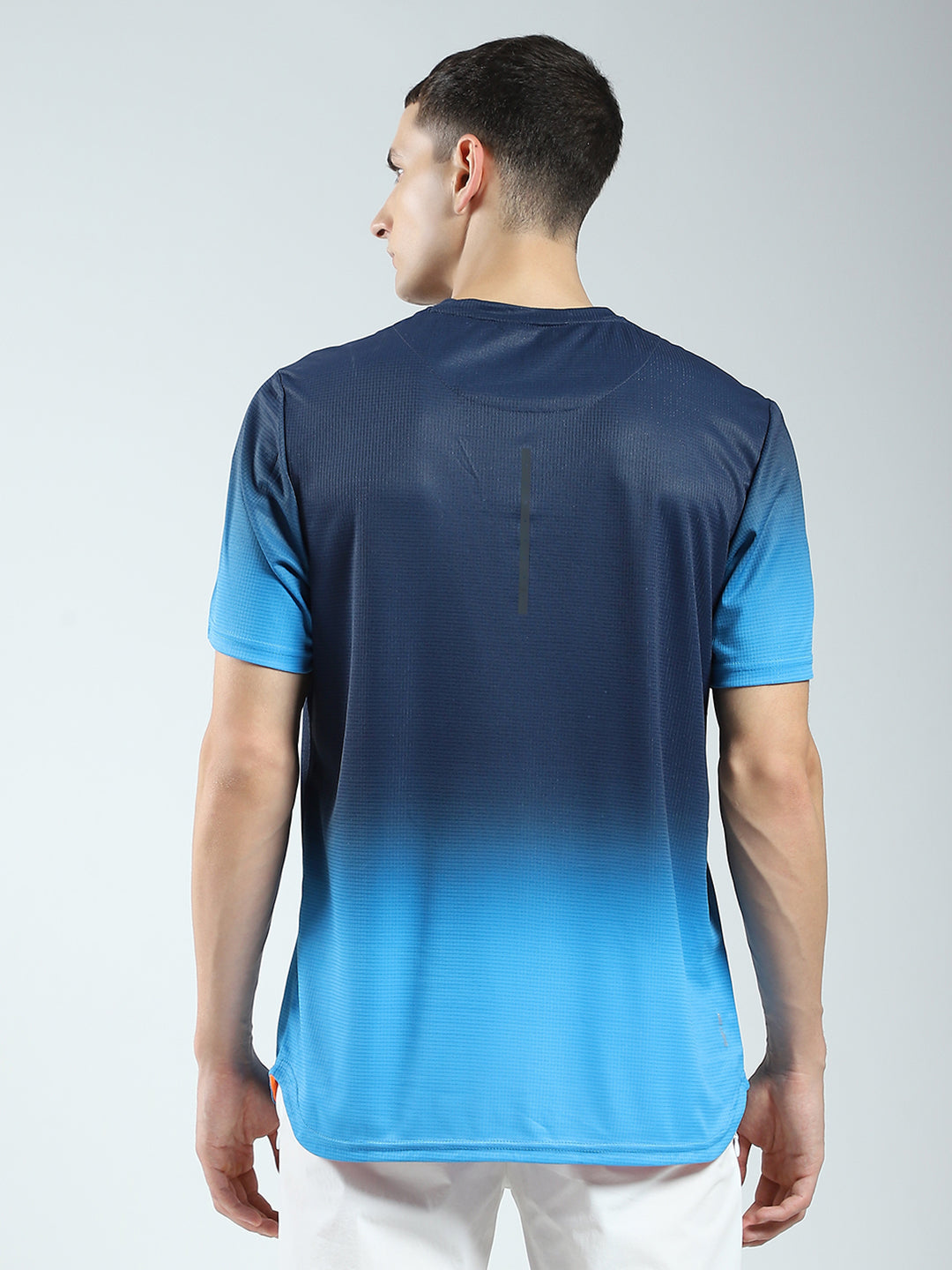 Rock.it Men Blue Solid Round Neck Half Sleeve T-Shirt