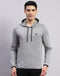 Rock.it Men Grey Solid Hooded Full Sleeve T-Shirt