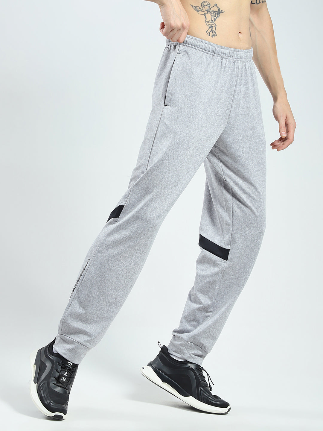 Rock.it Men Grey Solid Regular Fit Lower