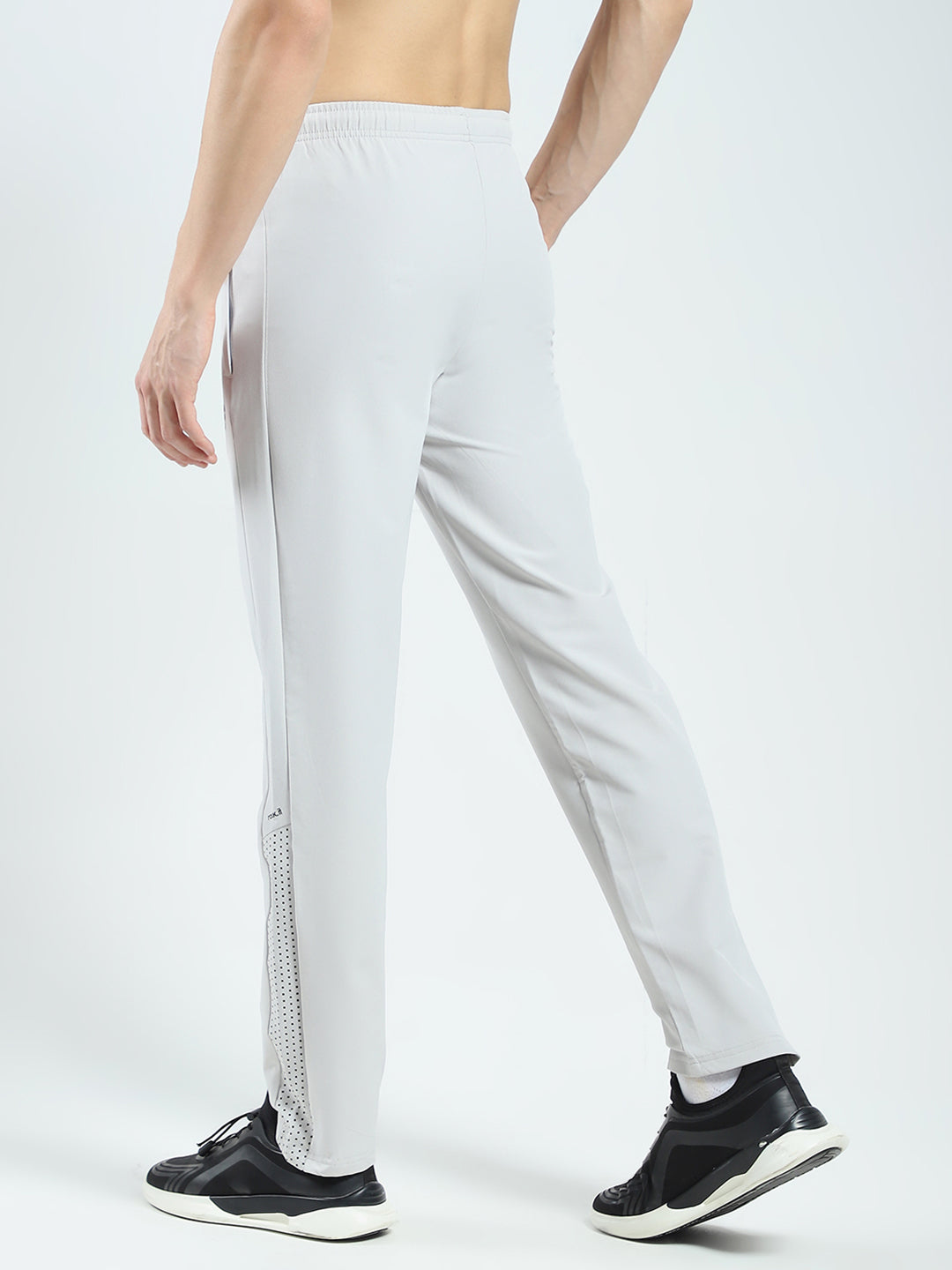 Rock.it Men Grey Solid Regular Fit Lower