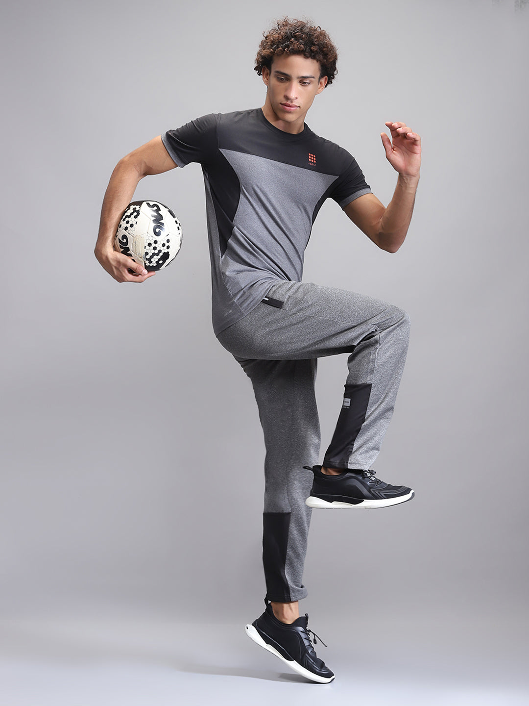 Rock.it Men Grey Solid Regular Fit Lower