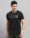 Rock.it Men Black Self Design Round Neck Half Sleeve T-Shirt