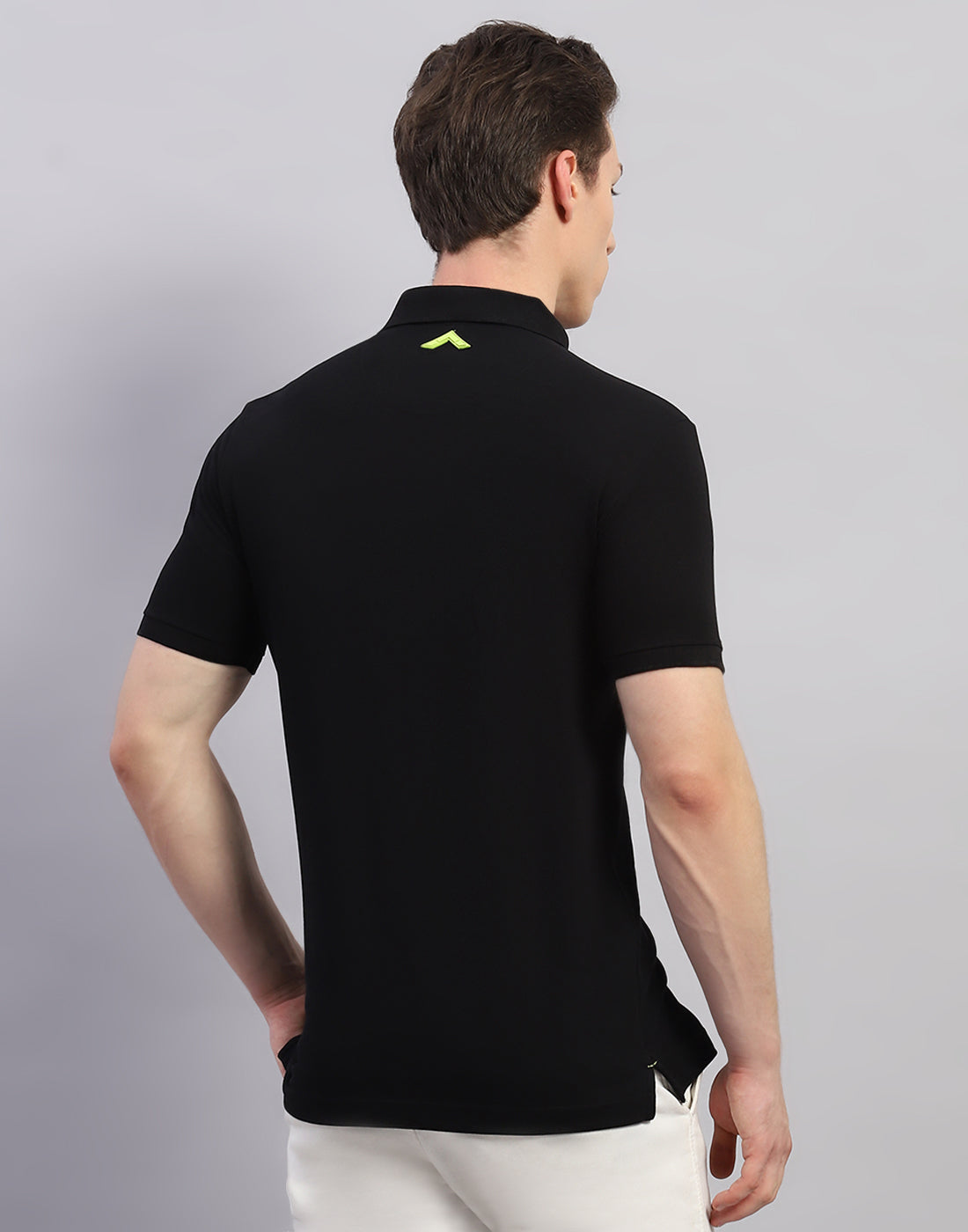 Rock.it Men Black Solid Polo Collar Half Sleeve T-Shirt